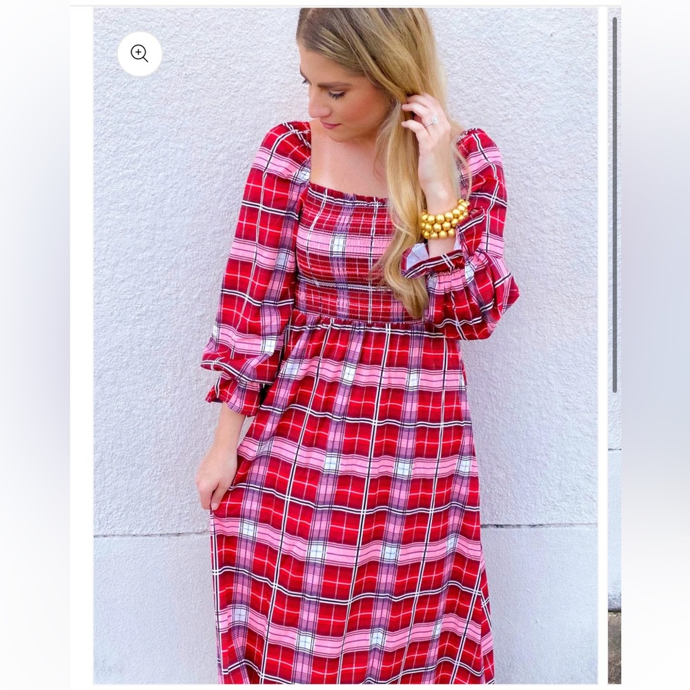 Pink and red dress